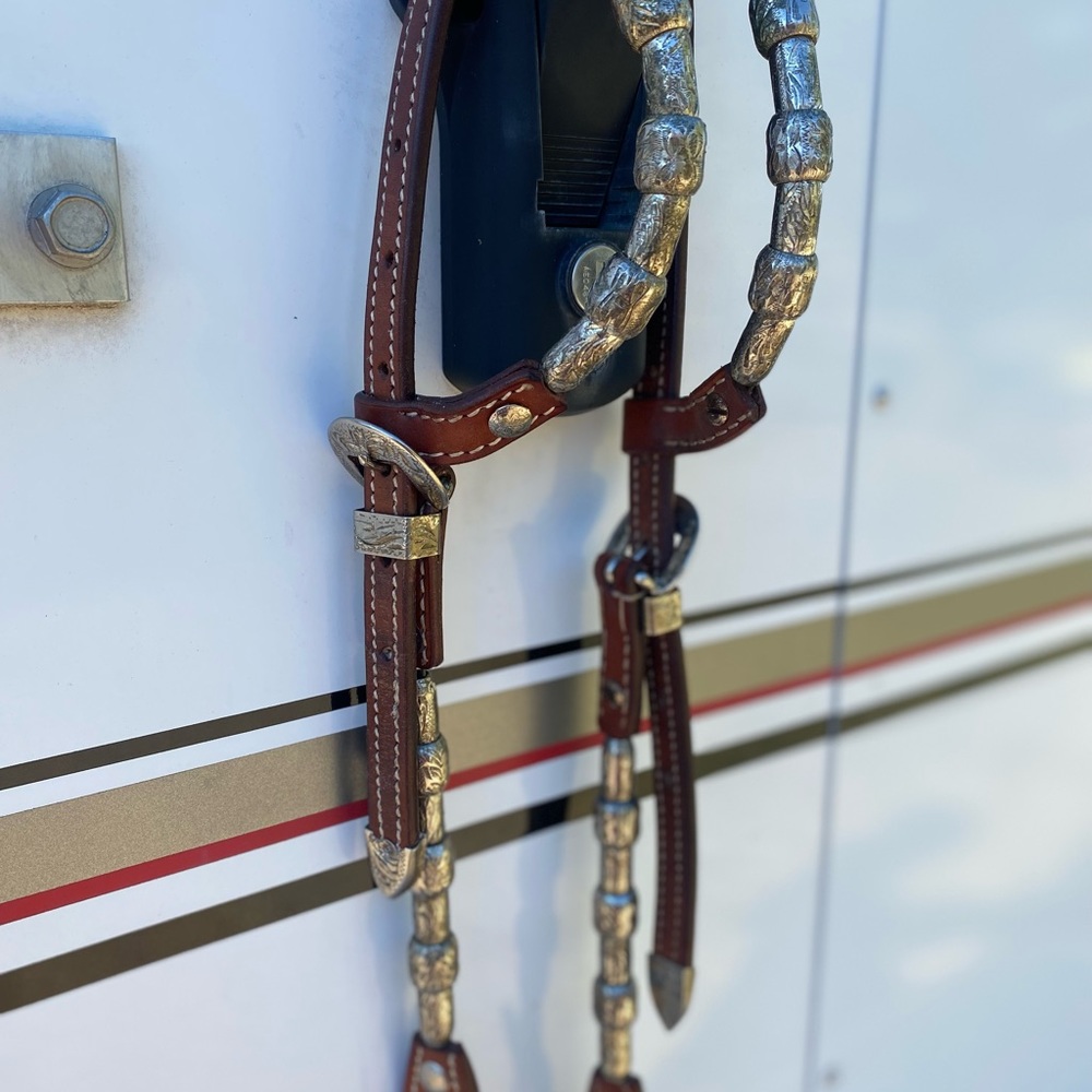 Beautiful silver western Headstall bridle